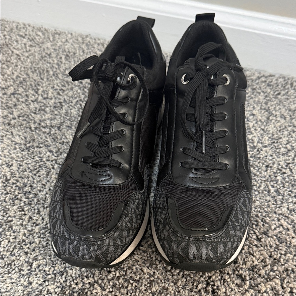 Michael Kors Black and Gray Women's Sneakers